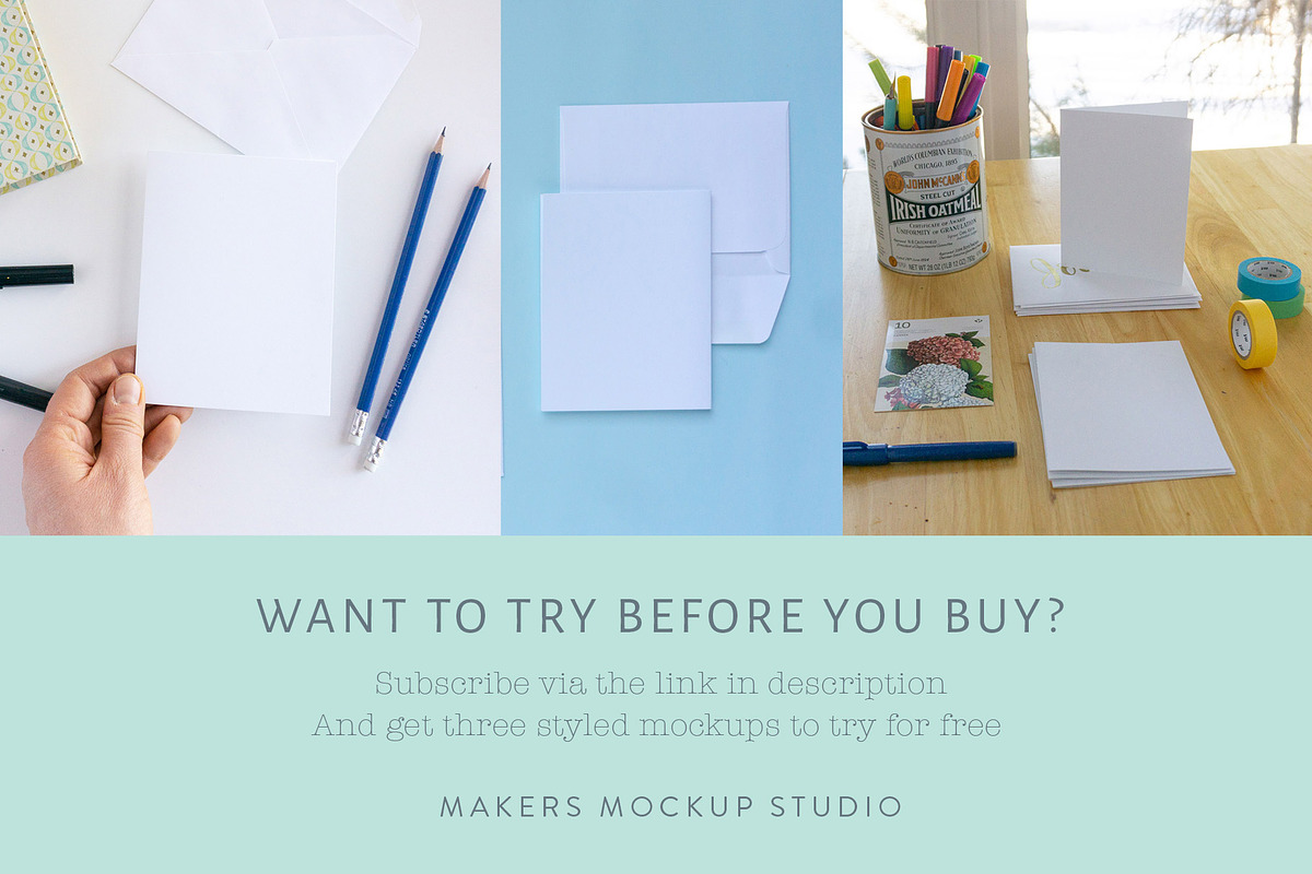 Summer Floral Greeting Card Mockup, a Product Mockup by Makers Mockup Studio (Photo 5 of 5)