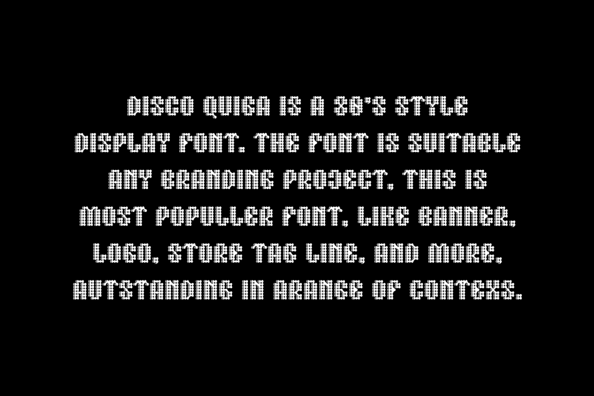 Disco Quiga Font, a Sans Serif Font by QR Design Studio (Photo 4 of 6)