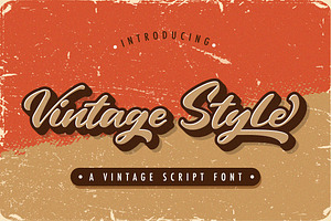 Vintage Style - Bold Script Font