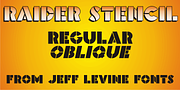 Raider Stencil JNL, a Sans Serif Font by Jeff Levine Fonts (Thumbnail 1 of 4)