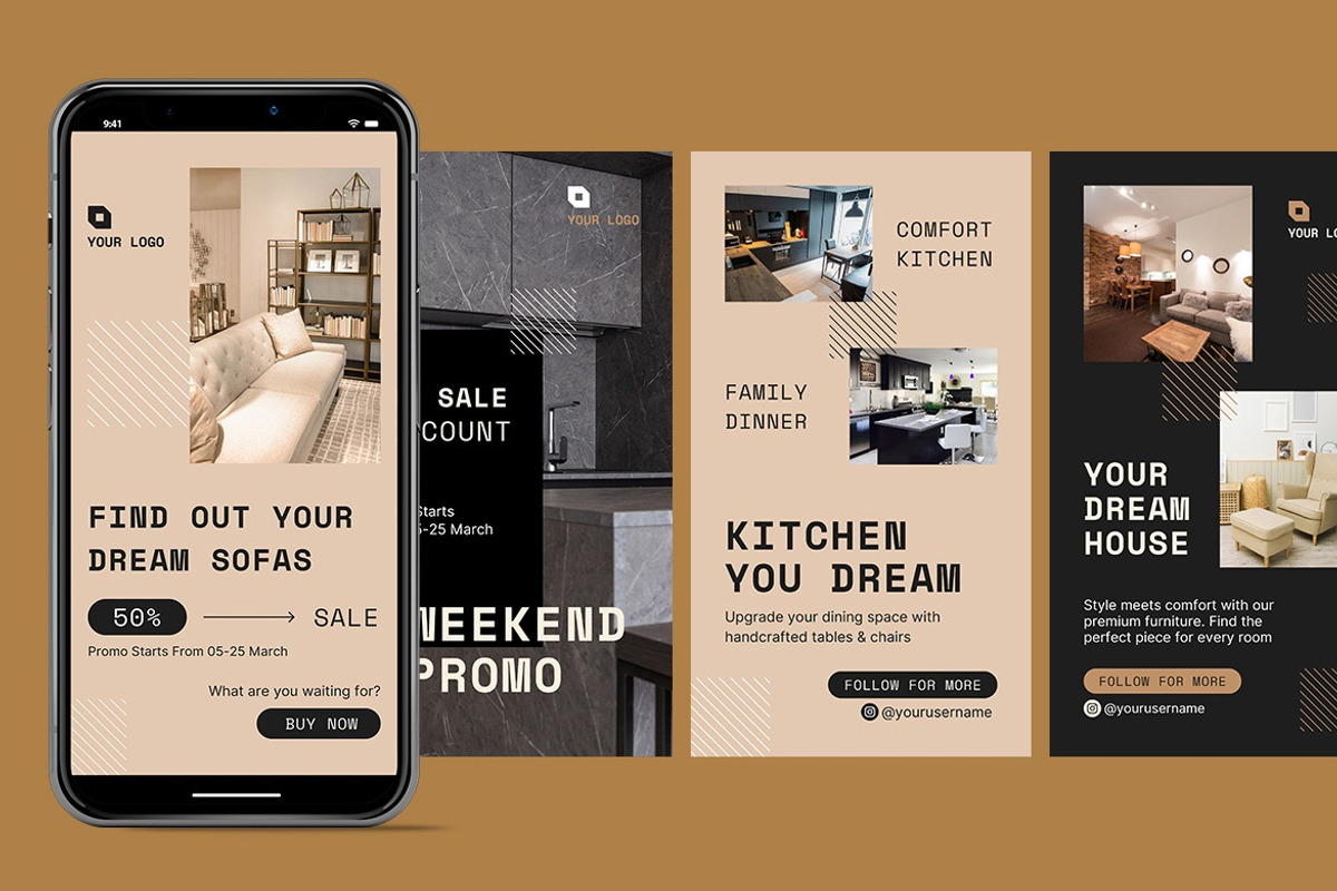 Furniture Instagram Story Template, a Social Media Template by FDR Studio (Photo 2 of 4)