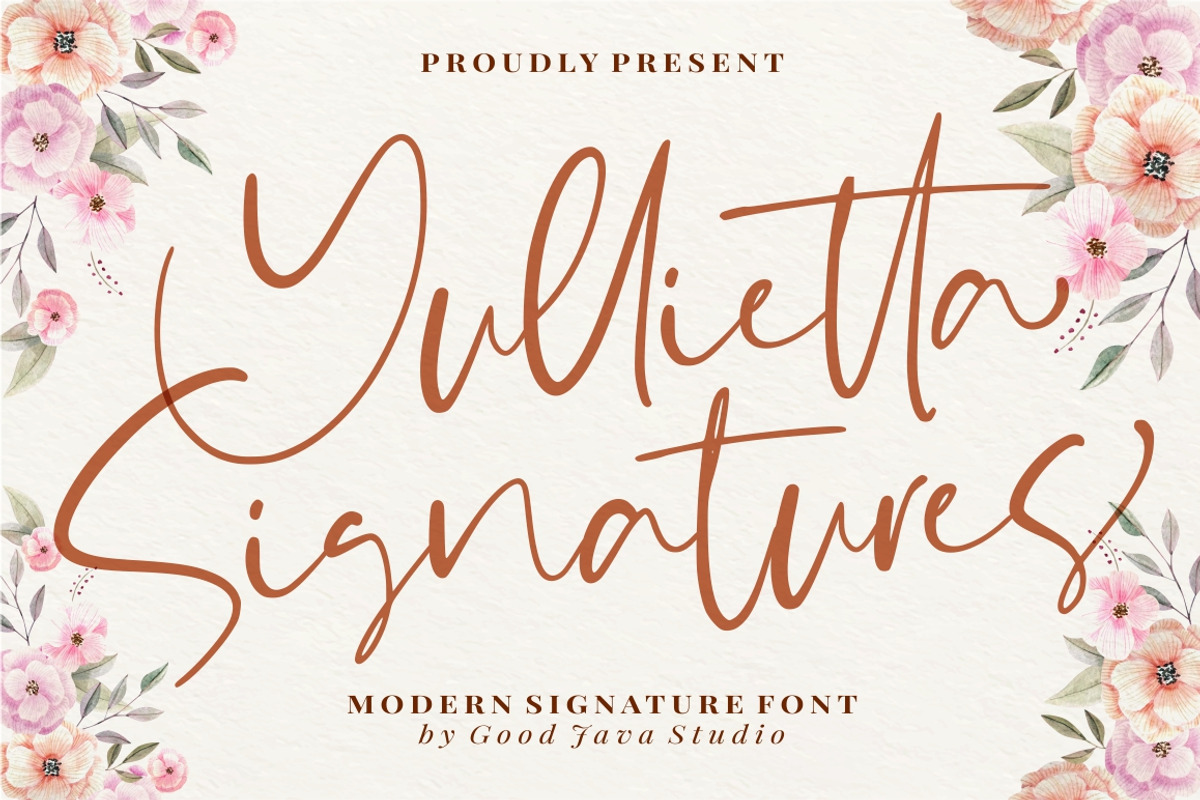 Yullietta - Modern Signature Font, a Script Font by Good Java Studio (Photo 11 of 11)
