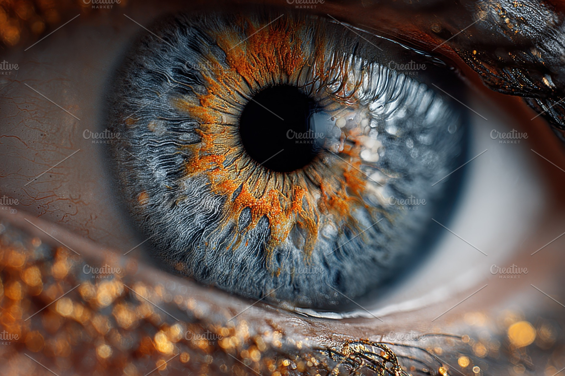 Extreme Closeup of a Human Eye with, a Photo by Pixeness Studio