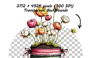 Whimsical Spring Flowers ClipartS, a Graphic by one-touch (Thumbnail 9 of 18)