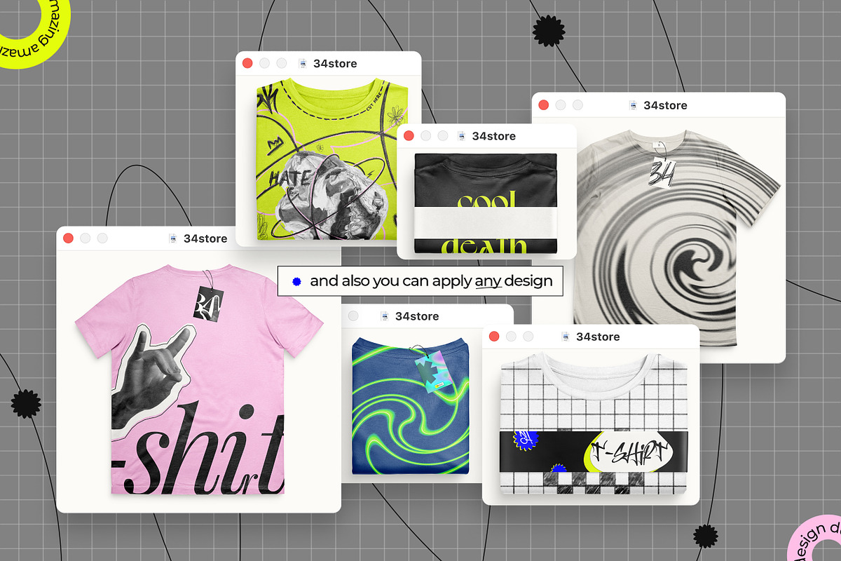 Six T-Shirt PSD Mockups Bundle, a Templates & Theme by 34store (Photo 5 of 9)
