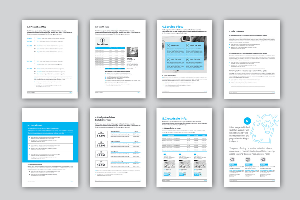 White Paper | Canva, Word, & Indd, a Brochure Template by obayes (Photo 8 of 30)