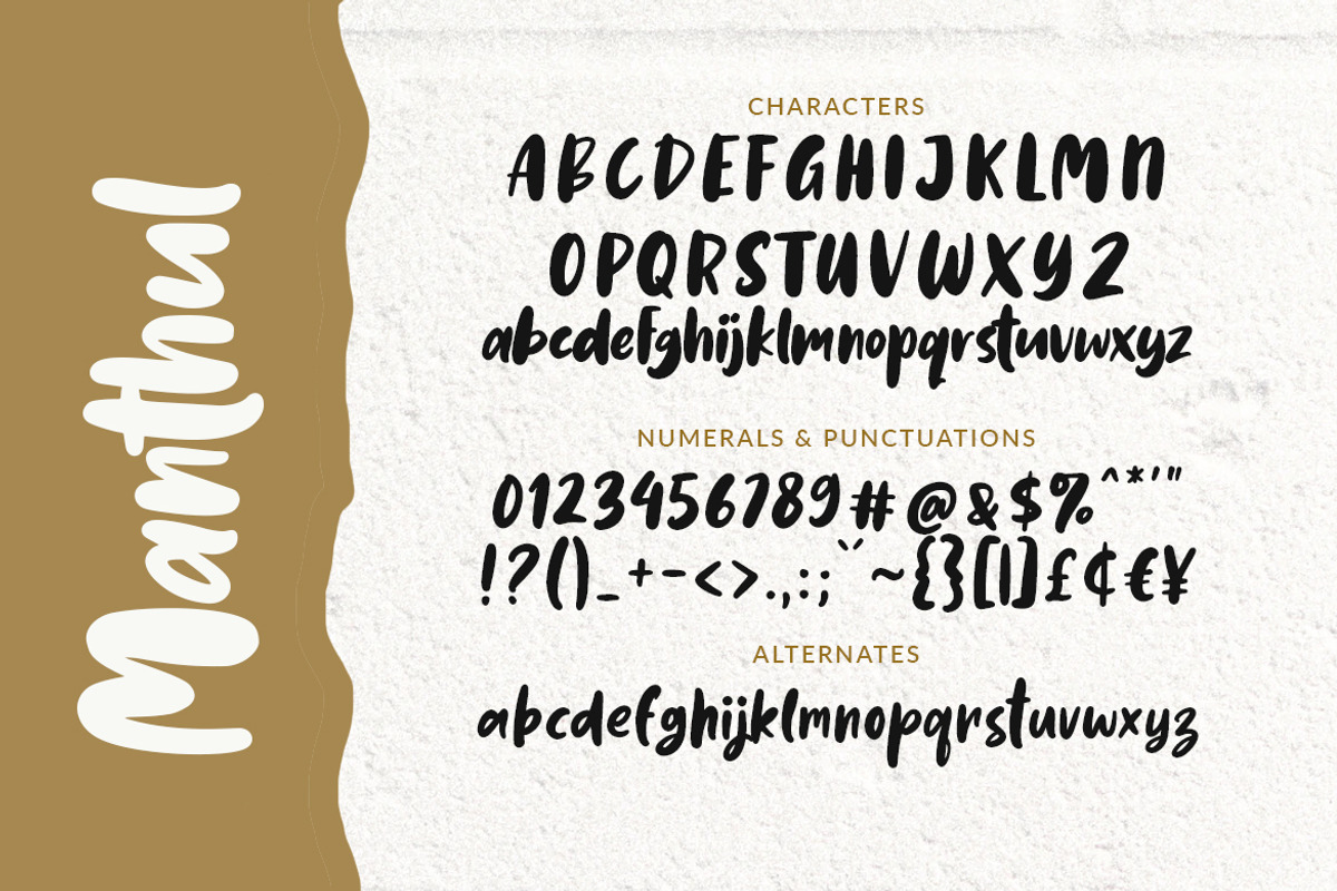 Manthul - Cute & Bold Font preview 6