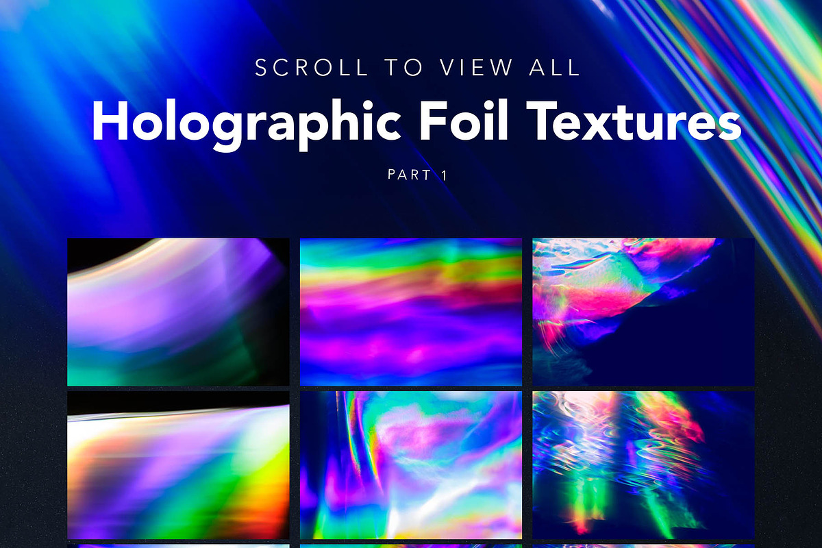 Holo Foil - Holographic Textures, a Texture Graphic by Fox & Bear (Photo 2 of 6)
