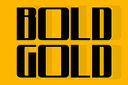 Bold Gold – Heavy Squared Font, a Sans Serif Font by Artiveko (Thumbnail 1 of 8)