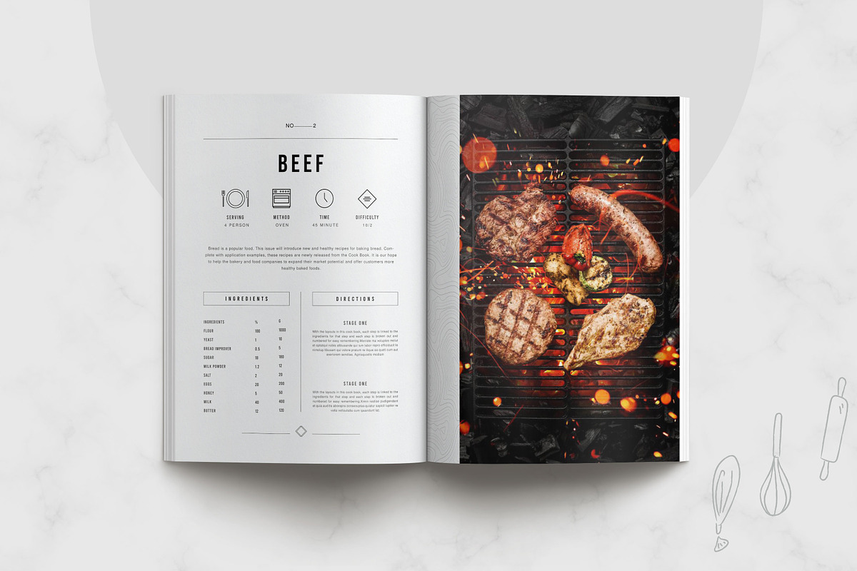 Cookbook | Recipe Book, a Brochure Template by S A N D Y (Photo 3 of 12)
