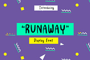 Runaway Display Font, a Script Font by Nuchylee Photo (Thumbnail 1 of 7)