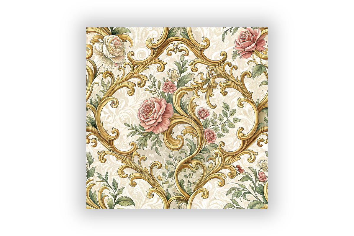 Baroque Toile Digital Paper Pack, a Pattern Graphic by FloridPrintables (Photo 6 of 10)