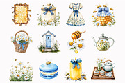 Watercolor Beekeeper Cottage Clipart, a Seasonal Illustration by Design Market (Thumbnail 5 of 5)