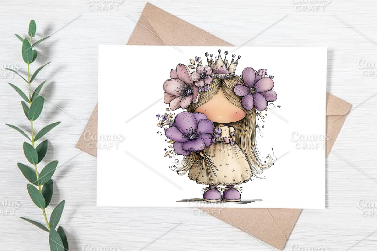 Whimsical Spring Girls Clipart PNG, an Illustration by Canvas Craft (Photo 5 of 7)