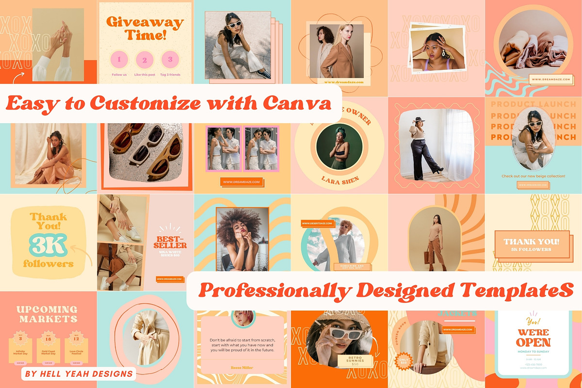 65 Funky & Fab Post Templates Canva, a Social Media Template by Hell Yeah Designs (Photo 6 of 6)