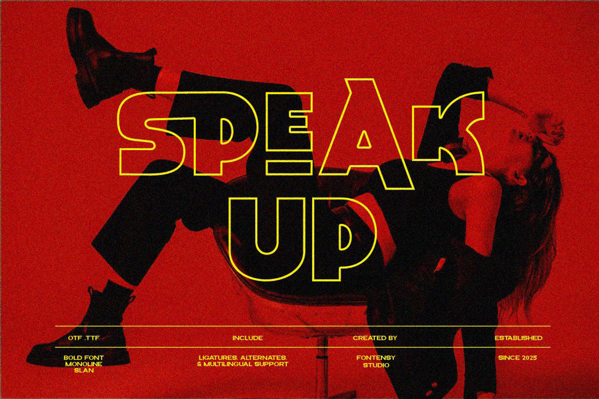 Speak Up, a Sans Serif Font by Cut Story (Photo 4 of 18)