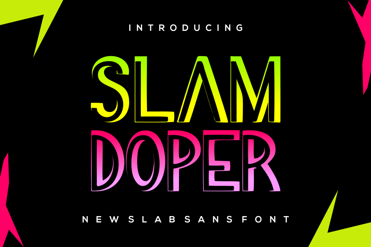 Slam Doper Font, a Slab Serif Font by brahamb_design (Photo 1 of 6)