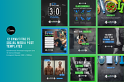 Gym/Fitness Social Media Templates, a Social Media Template by Sincerely Media (Thumbnail 1 of 7)
