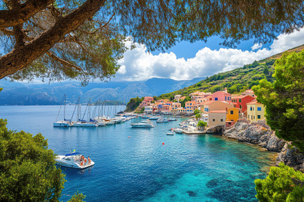 Scenic vacation getaway in Assos, Gr, a Photo by Iftikhar Alam