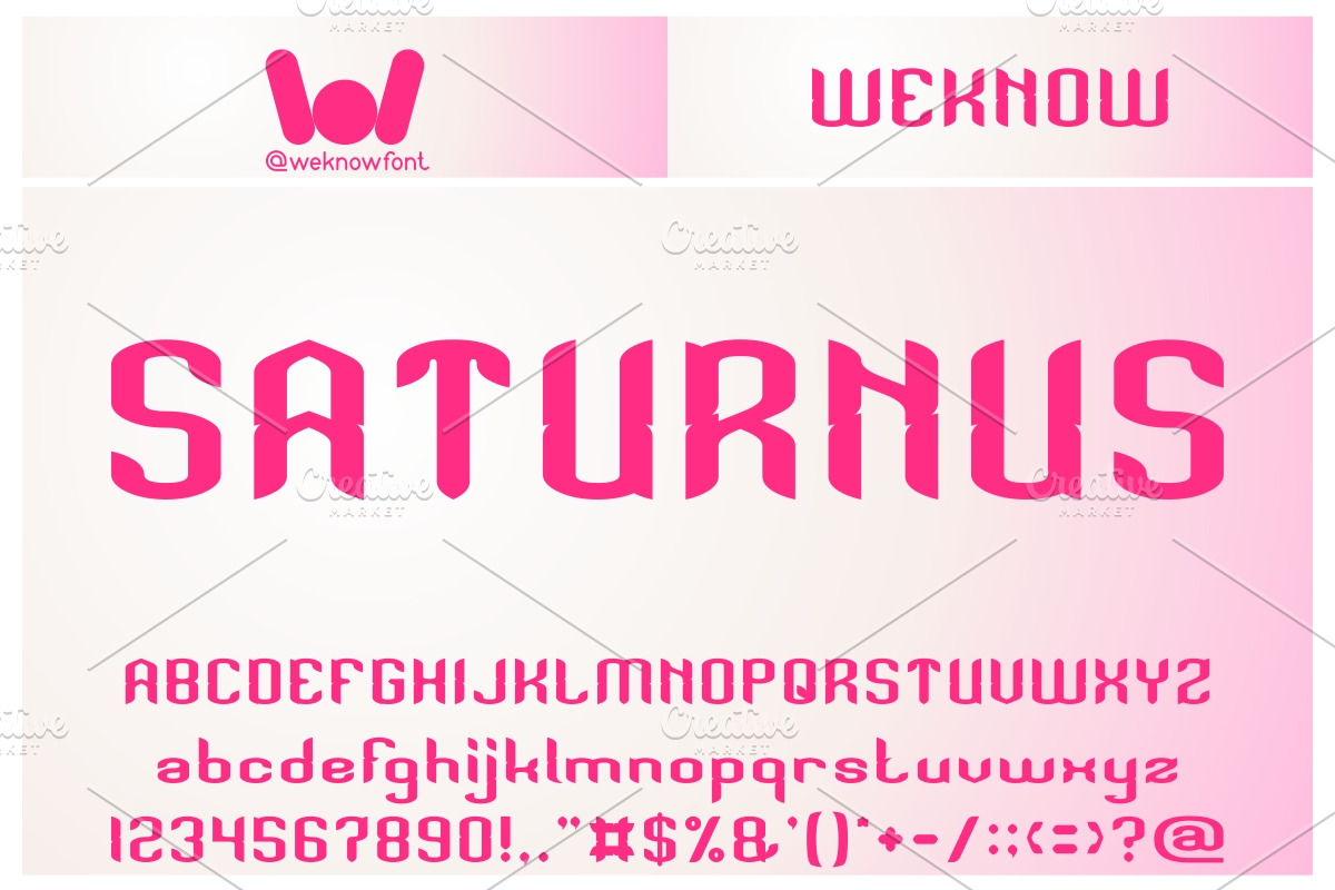 Saturnus Font, a Font by weknow (Photo 1 of 5)