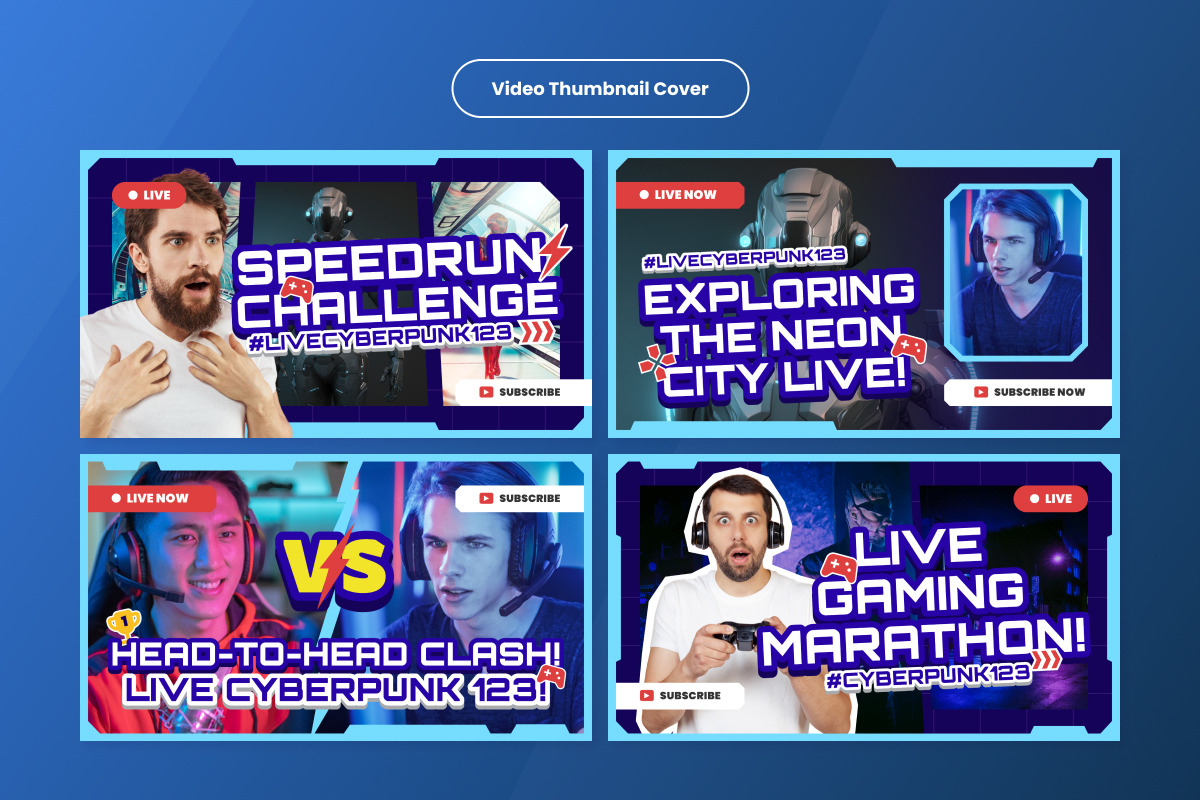 YouTube Gaming Livestream Thumbnail, a Social Media Template by twinstd (Photo 2 of 2)