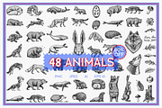 Big set bundle. Animals fox, wolf, an Animal Illustration by Arthur Balitskiy (Thumbnail 1 of 9)