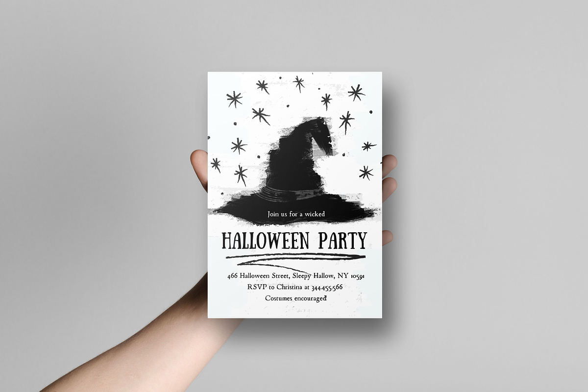 Witch Hat Halloween Invitation, an Invitation Template by ForeverPrint (Photo 4 of 6)