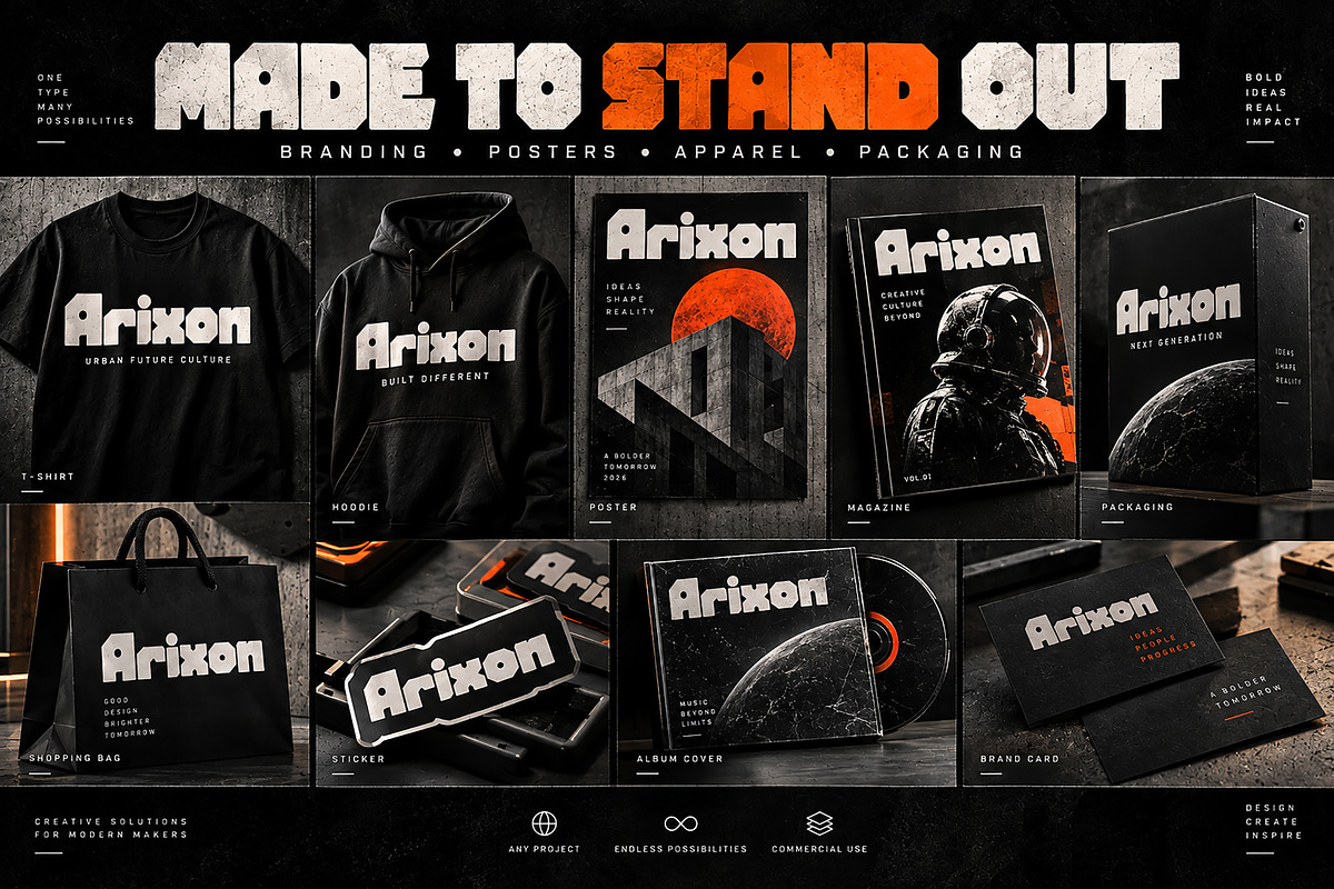 Arixon – Bold Display Font, a Script Font by Wow Magic (Photo 2 of 5)