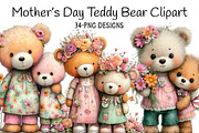 Mother’s Day Teddy Bear Clipart, an Illustration by Daily.Designs (Thumbnail 1 of 8)