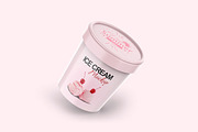 Ice Cream Tub Mockup, a Packaging Mockup by Dev.Rawat21 (Thumbnail 3 of 6)