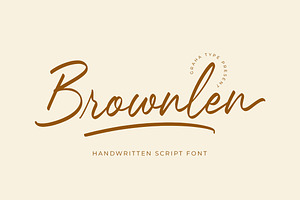 Brownlen - Handwritten Script Font