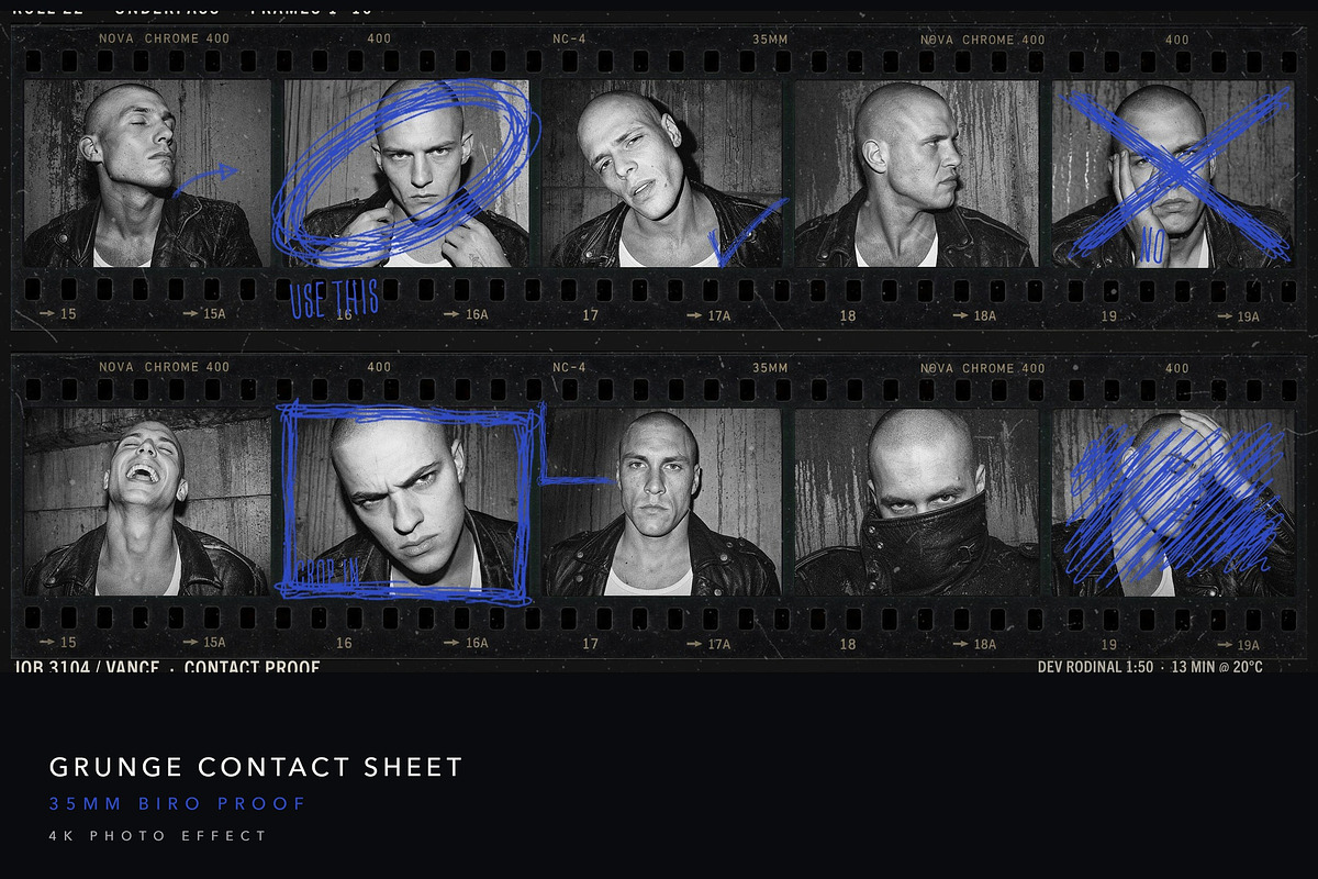 Grunge Contact Sheet Film Strip, a Social Media Template by DesignerCandies (Photo 1 of 3)
