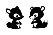 Cute Forest Animal Silhouette Bundle, an Illustration by Creativeshirt (Thumbnail 9 of 54)