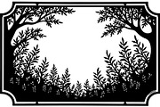 Black and white Frame Nature SVG Bun, an Object Graphic by jahid234 (Thumbnail 7 of 7)
