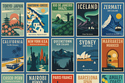 30 Travel City Prints, a Background Graphic by NassyArt (Thumbnail 3 of 14)