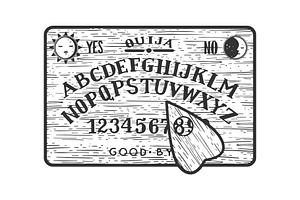 Ouija Spirit Talking Board Sketch