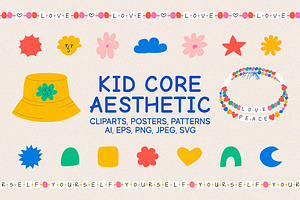 Kid Core Aesthetic Cliparts