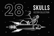 Skulls Vector Illustration, a Healthcare Illustration by Noires (Thumbnail 1 of 7)