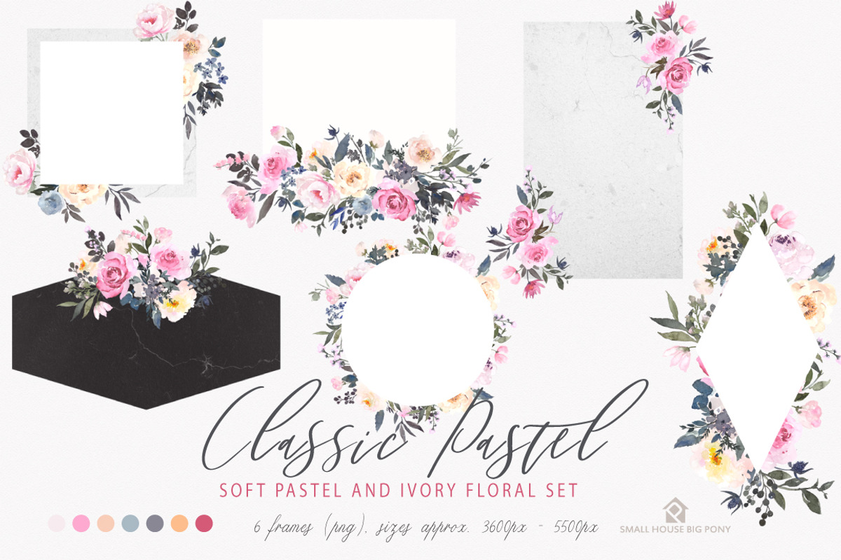 Watercolor Flowers: CLASSIC PASTEL, a Graphic by SmallHouseBigPony (Photo 11 of 18)