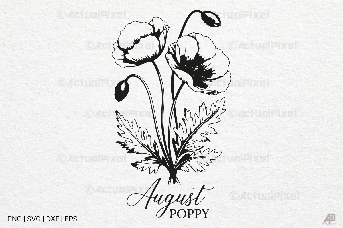Birth Month Flowers SVG PNG Bundle, an Illustration by Actual Pixel (Photo 7 of 24)
