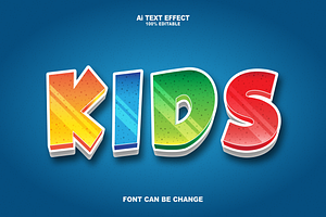 Kids Editabele Text Effects.