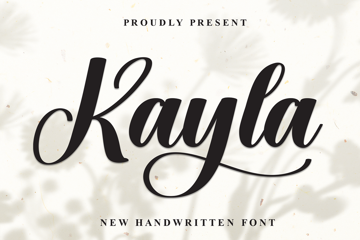 Kayla | Script Font, a Handwritten Font by Scratchones (Photo 1 of 9)