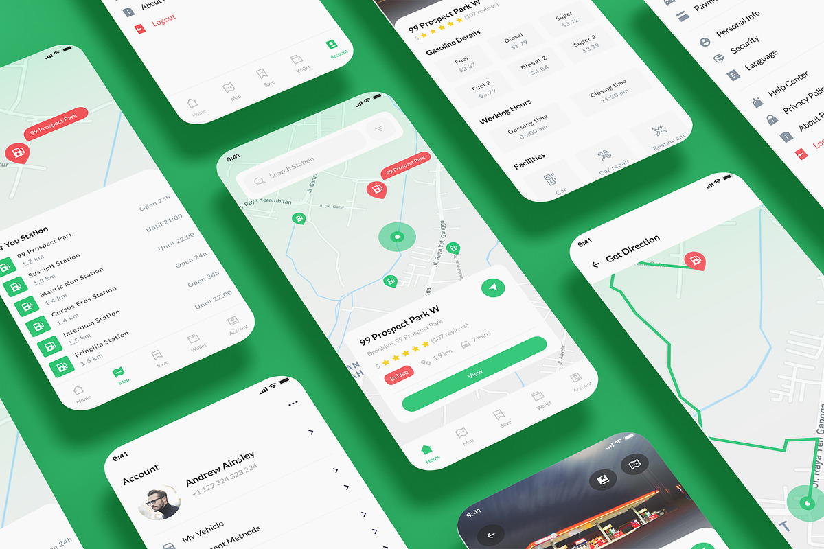 Petrol, Gasoline & gas Station App, an App Template by nagaredesignstudio (Photo 1 of 2)