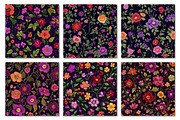 Purple Floral Embroidery Fabric, a Texture Graphic by Dream Creation (Thumbnail 4 of 6)