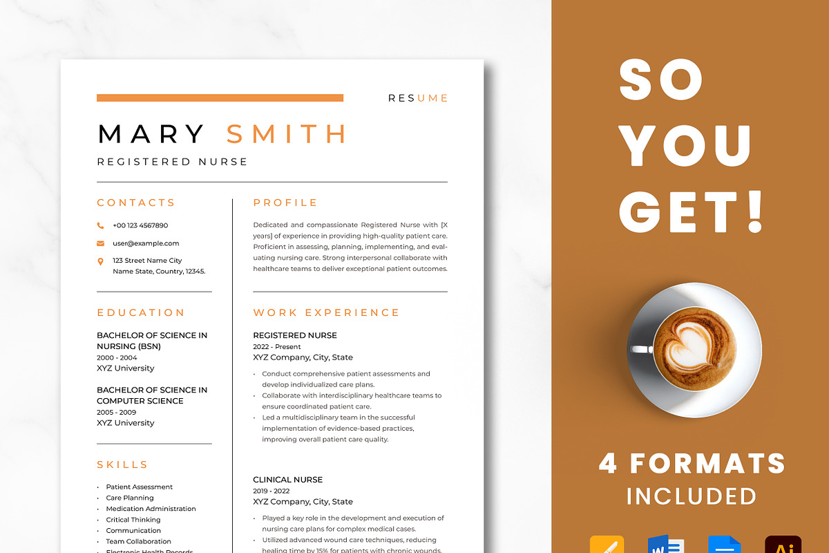 Registered Nurse Resume Template preview 8