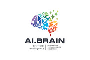 Geometric Brain Network Ai Logo, a Branding & Logo Template by Design_Planet (Thumbnail 1 of 4)