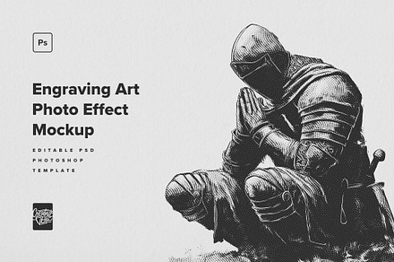 Engraving Art Photo Effect, a Layer Style Add-On by Creative Veila