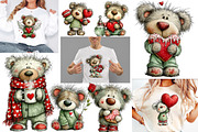 Valentine Teddy bear clipart, an Illustration by Designworld (Thumbnail 4 of 6)