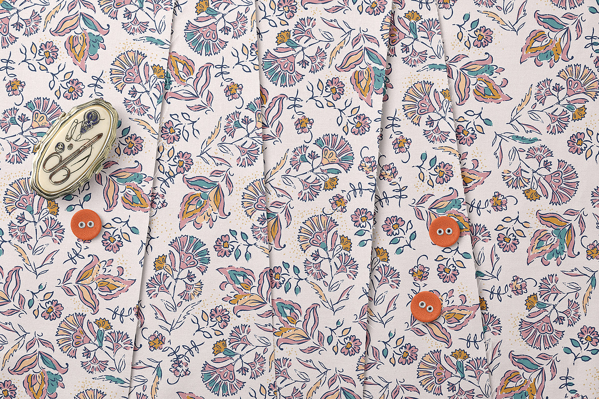 Hand Drawn Folk Floral Pattern, a Pattern Graphic by StudioGlouna (Photo 6 of 6)
