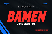 BAMEN | Athletic Font, a Font by twinstd (Thumbnail 1 of 14)